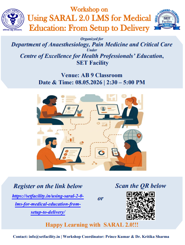 Using SARAL 2.0 LMS for Medical Education: From Setup to Delivery 8th May 2026